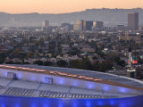 California  Los Angeles  Downtown  Roof of Staple Center and Hollywood  USA