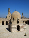 Courtyard of Ibn Tulun Mosque  the Largest and One of Oldest Mosques in Cairo  Egypt