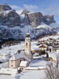 Church in Colfosco  Badia and Sella Massif Range  Dolomites  South Tirol  Italy