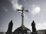 Crucifixion Statue  Charles Bridge  Prague  Czech Republic