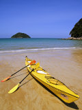 South Island  Nelson  Kayak on Onetahuti Beach in Abel Tasman National Park  New Zealand