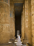 Columns of Ramses Iii's Mortuary Temple at Medinet Habu on the West Bank  Luxor  Egypt