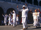 State of Yucatan  Merida  Participants in a Folklore Dance in the Main Square of Merida  Mexico