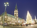 Christmas Market  Rathaus  Hamburg  State of Hamburg  Germany