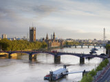 Houses of Parliament and River Thames  London  England  UK