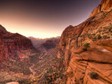 Utah  Zion National Park  from Canyon Overlook  USA