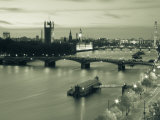 Houses of Parliament and River Thames  London  England  UK
