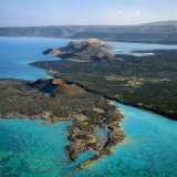 Aerial View of the Volcanic Cones at the Inlet of Ghoubbet El Kharab