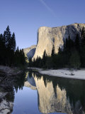 California  Yosemite National Park  Merced River  Cathedral Beach and El Capitan  USA