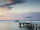 Western Mauritius  Le Morne Peninsula  Pier at the Dinarobin Hotel  Dusk  Mauritius
