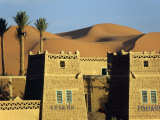 Merzouga a Desert Kasbah Backing onto Giant Sand Dunes of Erg Chebbi in Eastern Morocco  Morocco