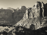 Utah  Virgin  Traffic on the Zion-Mt  Carmel Highway  Winter  USA