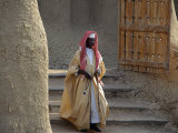 Worshipper Leaving the Main Entrance of the Grand Mosque