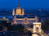 Gresham Palace Lit Up at Night  Budapest  Hungary