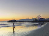 California  Los Angeles  Santa Monica Beach  Pier and Ferris Wheel  USA