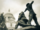 National Firefighters Monument  St  Paul's Cathedral  London  England