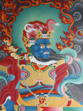 Temple Guardian Guarding the South  Named Virudhaka  Kopan Monastery  Kathmandu  Nepal  Asia