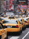 Taxis and Traffic in Times Square  Manhattan