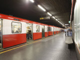Underground Train  Milan  Lombardy  Italy  Europe