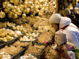 Girl and Woman Looking at Christmas Decorations at Stall  Christkindlmarkt at Rathausplatz