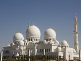 Domes and Minaret of the New Sheikh Zayed Bin Sultan Al Nahyan Mosque  Grand Mosque  Abu Dhabi