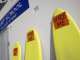 Surf Boards for Hire on Great Western Beach in Newquay