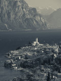 Veneto  Lake District  Lake Garda  Malcesine  Aerial Town View  Italy