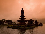 Misty Sunrise at Pura Ulun Danu Bratan  Danau Bratan  Bali  Indonesia