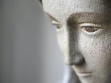 Detail of Virgin Mary Statue  Paris  Ile De France  France  Europe