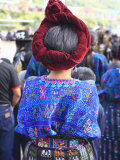 Mayan Woman in Traditional Dress  Santa Catarina Palopo  Santa Catarina  Lake Atitlan  Guatemala
