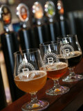 Beer Glasses at the Broggeriet Brewery in Sonderborg  Jutland  Denmark  Scandinavia  Europe