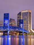 Main Street Bridge and Skyline  Jacksonville  Florida  United States of America  North America
