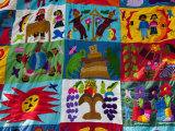 Embroidered Textile  Santiago Atitlan  Lake Atitlan  Guatemala  Central America