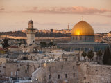 Dome of the Rock and the Western Wall  Jerusalem  Israel  Middle East