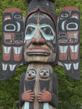 Tlingit Chief Johnson Totem Pole  Ketchikan  Alaska  United States of America  North America
