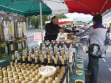 Olive Oil Stall at the Italian Market at Walton-On-Thames  Surrey