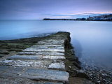 Stone Jetty and New Pier at Dawn  Swanage  Dorset  England  United Kingdom  Europe