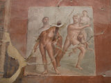 Roman Frescoes at Ercolano  UNESCO World Heritage Site  Campania  Italy  Europe