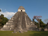 Gran Plaza and Temple I  Mayan Archaeological Site  Tikal  Guatemala