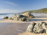 Beach at Sunrise Along Tasman Sea Coast  Part of the Pacific Ocean  Mimosa Rocks National Park