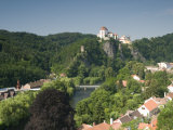 Chateau Vranov  Town of Vranov Nad Dyji and River Dyje  Brnensko Region  Czech Republic  Europe