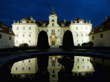 Baroque Valtice Chateau at Twilight  Valtice  Brnensko Region  Czech Republic  Europe