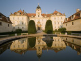 Baroque Valtice Chateau at Sunrise  Valtice  Brnensko Region  Czech Republic  Europe