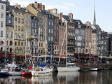 Old Harbour  St Catherine's Quay and Spire of St Catherine's Church Behind  Honfleur