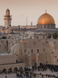 Dome of the Rock and the Western Wall  Jerusalem  Israel  Middle East