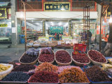 Fruit Stands at a Street Market in the Muslim Area of Xian  Shaanxi Province  China  Asia