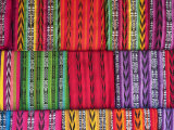 Textiles at Totonicapan Market  Guatemala  Central America