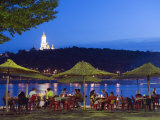 Outdoor Dining Below the Lavra and Dnieper River  Kiev  Ukraine  Europe