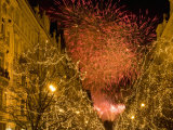 Christmas Lights Along Parizska Street and New Years Day Fireworks