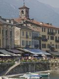 Promenade Cafes by the Old Harbour  Cannobio  Lago Maggiore  Switzerland  Europe